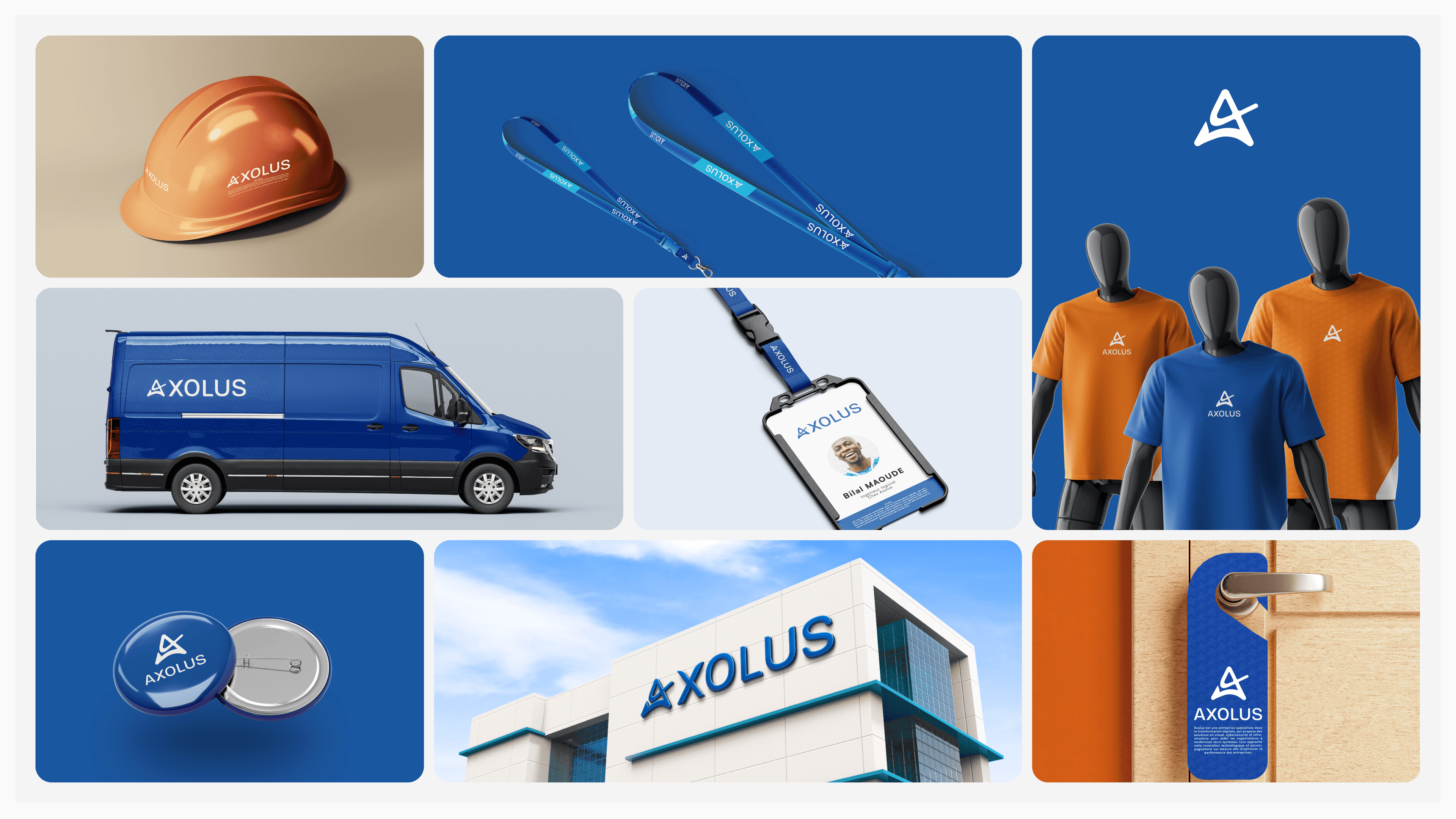 Axolus — branding collage